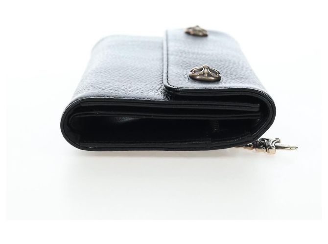 Chrome Hearts Wave Wallet Leder Schwarz Authentisch mr2894SM - Ansicht 5