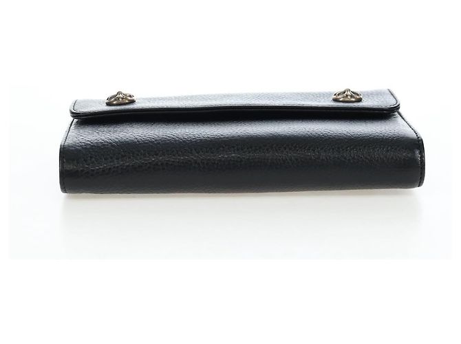 Chrome Hearts Wave Wallet Leder Schwarz Authentisch mr2894SM - Ansicht 7