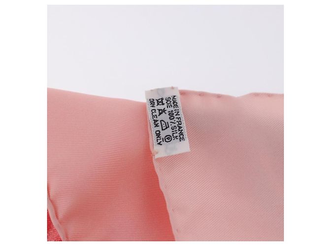 Hermès HERMES Carre 90 Foulard di Seta "Smiles in Third millenary" Rosa Auth 200117M - vista 23