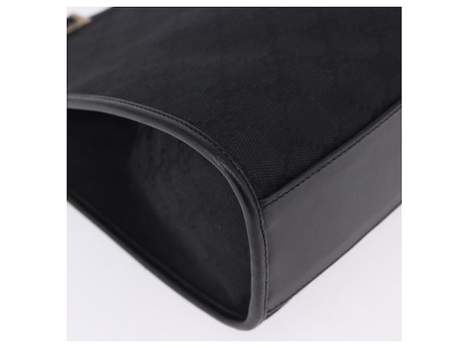 Borsa GUCCI GG Canvas Jackie Nero Argento 002 1073 Auth ka6140A - vista 15