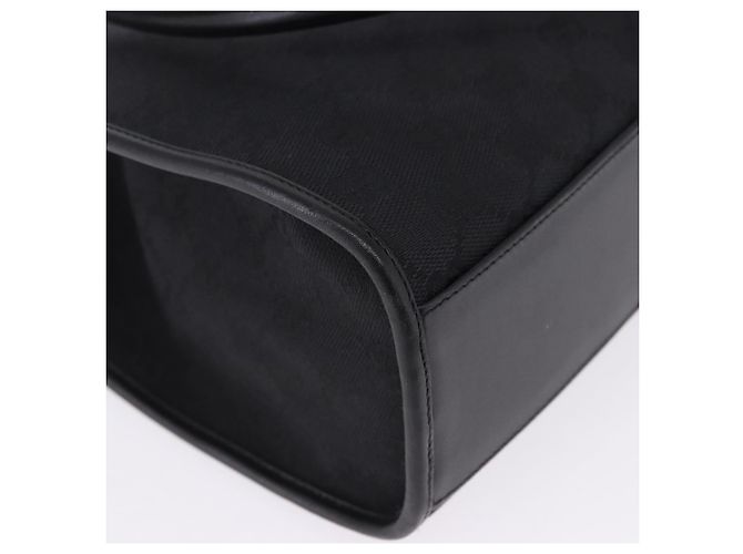 Borsa GUCCI GG Canvas Jackie Nero Argento 002 1073 Auth ka6140A - vista 17