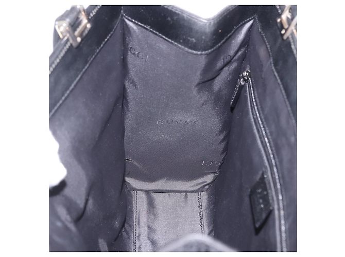 Borsa GUCCI GG Canvas Jackie Nero Argento 002 1073 Auth ka6140A - vista 23