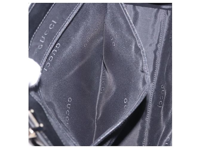 Borsa GUCCI GG Canvas Jackie Nero Argento 002 1073 Auth ka6140A - vista 25