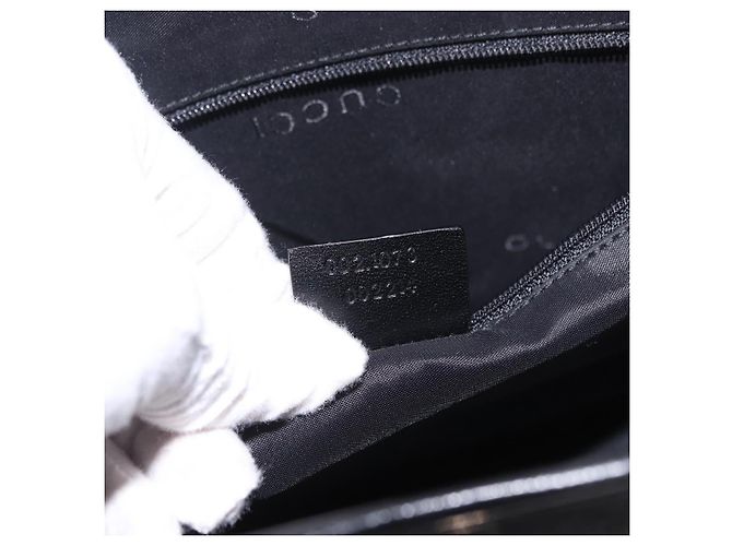 Borsa GUCCI GG Canvas Jackie Nero Argento 002 1073 Auth ka6140A - vista 26