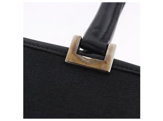 Borsa GUCCI GG Canvas Jackie Nero Argento 002 1073 Auth ka6140A - vista 28