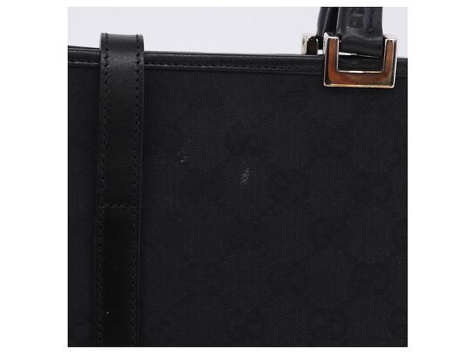 Borsa GUCCI GG Canvas Jackie Nero Argento 002 1073 Auth ka6140A - vista 4