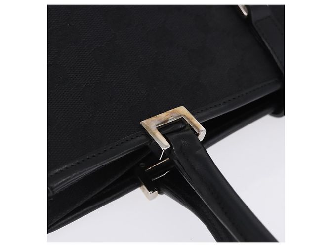 Borsa GUCCI GG Canvas Jackie Nero Argento 002 1073 Auth ka6140A - vista 8
