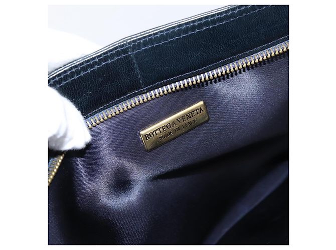 Borsa a tracolla BOTTEGA VENETA in pelle nera e oro Auth 202655A Nero D'oro - vista 12