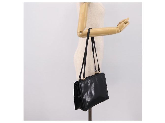 Borsa a tracolla BOTTEGA VENETA in pelle nera e oro Auth 202655A Nero D'oro - vista 14