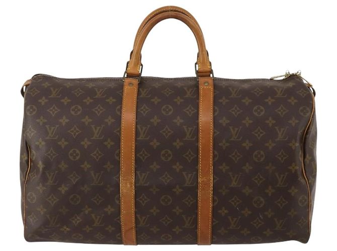 LOUIS VUITTON Monogram Keepall 50 Boston Bag M41426 LV Auth 200270 Monogramma - vista 2