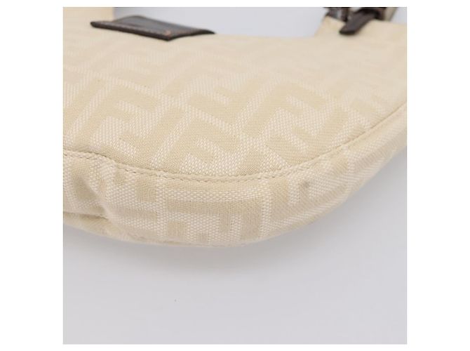 Borsa a tracolla FENDI Zucca Canvas Mamma Baguette Beige Silver Auth 203140V Argento - vista 12