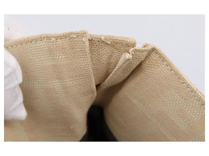 Borsa a tracolla FENDI Zucca Canvas Mamma Baguette Beige Silver Auth 203140V Argento - vista 23
