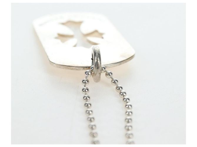 Collana Large Dog Tag Chrome Hearts metallo Silver Auth mr2897SAM Argento - vista 13