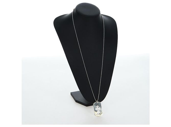 Collana Large Dog Tag Chrome Hearts metallo Silver Auth mr2897SAM Argento - vista 16