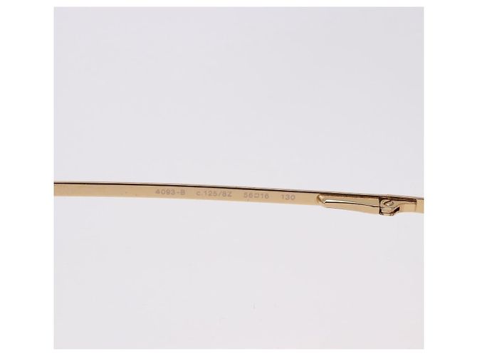 CHANEL CC randlose Strass-Sonnenbrille Metall Brown CC Auth am12569M Braun - Ansicht 15