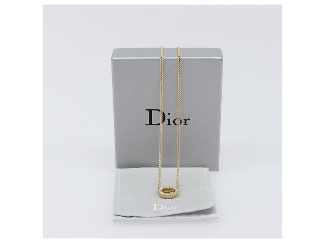 Collana Christian Dior metallo Gold Tone Auth SW2795V - vista 14