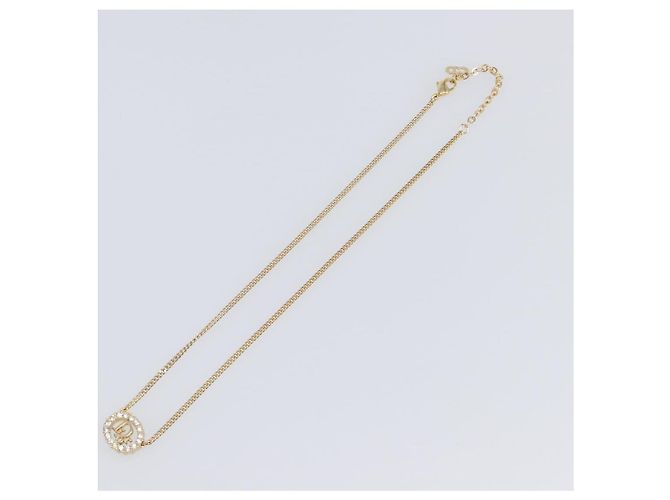 Collana Christian Dior metallo Gold Tone Auth SW2795V - vista 2