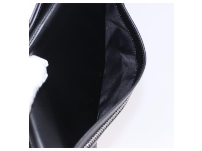 Borsa a pochette VERSACE in pelle nera e argento Auth 200703V Nero - vista 16