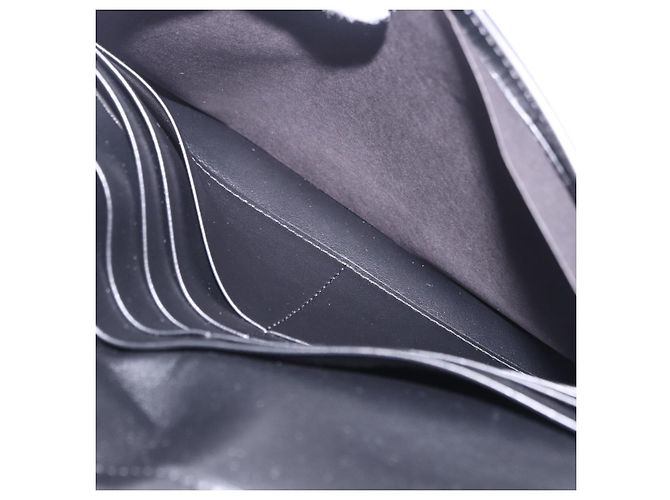 Borsa a pochette VERSACE in pelle nera e argento Auth 200703V Nero - vista 17