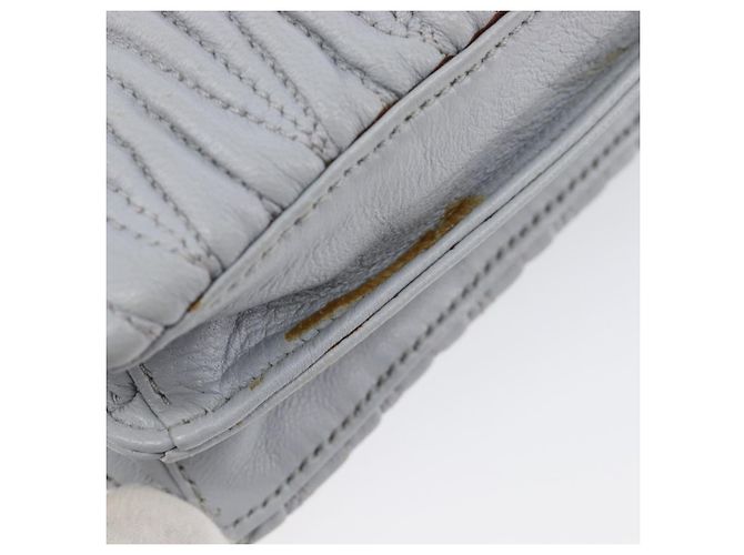 Borsa a tracolla Miu Miu Matelassé in pelle azzurro oro autentica 199398M D'oro Blu chiaro - vista 15