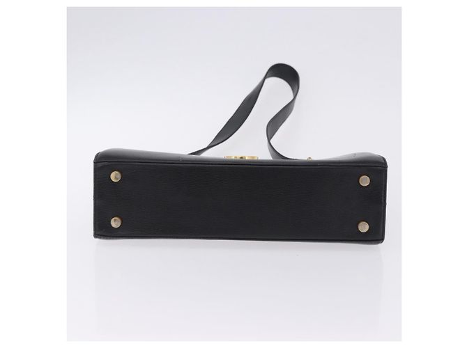 Borsa a tracolla Salvatore Ferragamo Gancini in pelle nera e oro Auth 201321 Nero - vista 12