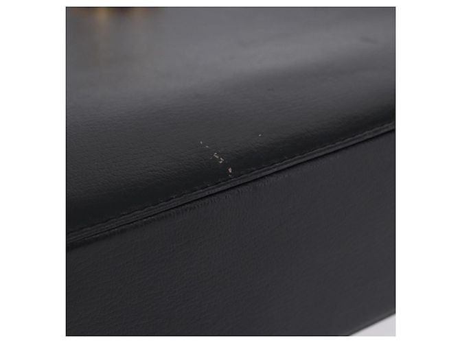 Borsa a tracolla Salvatore Ferragamo Gancini in pelle nera e oro Auth 201321 Nero - vista 13