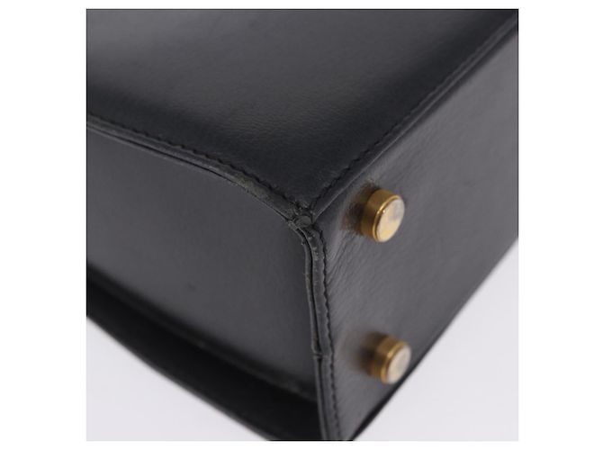 Borsa a tracolla Salvatore Ferragamo Gancini in pelle nera e oro Auth 201321 Nero - vista 14