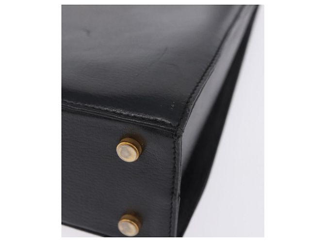 Borsa a tracolla Salvatore Ferragamo Gancini in pelle nera e oro Auth 201321 Nero - vista 15
