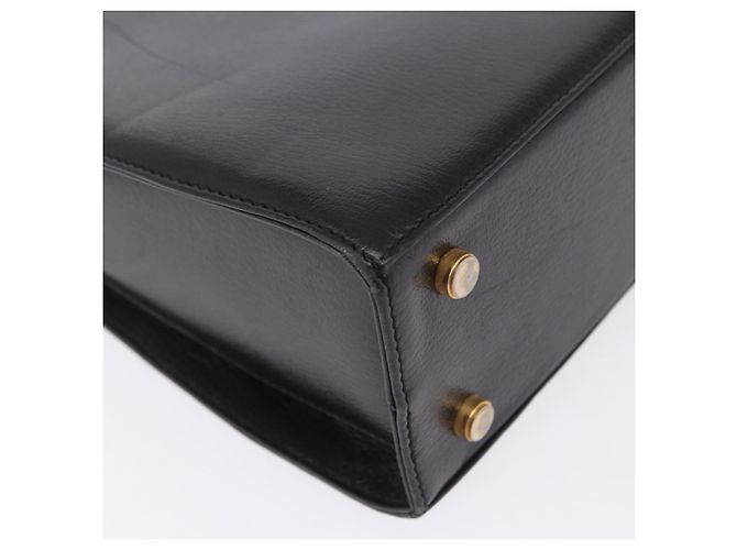 Borsa a tracolla Salvatore Ferragamo Gancini in pelle nera e oro Auth 201321 Nero - vista 16