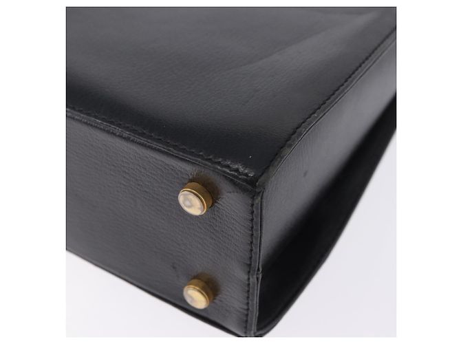 Borsa a tracolla Salvatore Ferragamo Gancini in pelle nera e oro Auth 201321 Nero - vista 17
