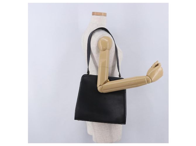 Borsa a tracolla Salvatore Ferragamo Gancini in pelle nera e oro Auth 201321 Nero - vista 26