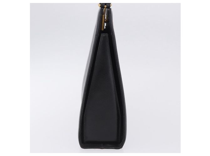 Borsa a tracolla Salvatore Ferragamo Gancini in pelle nera e oro Auth 201321 Nero - vista 6