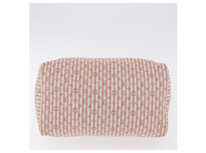 Borsa a mano LOUIS VUITTON Mini Lin Croisette Speedy 30 Rosa M95501 LV Auth 200729A - vista 11