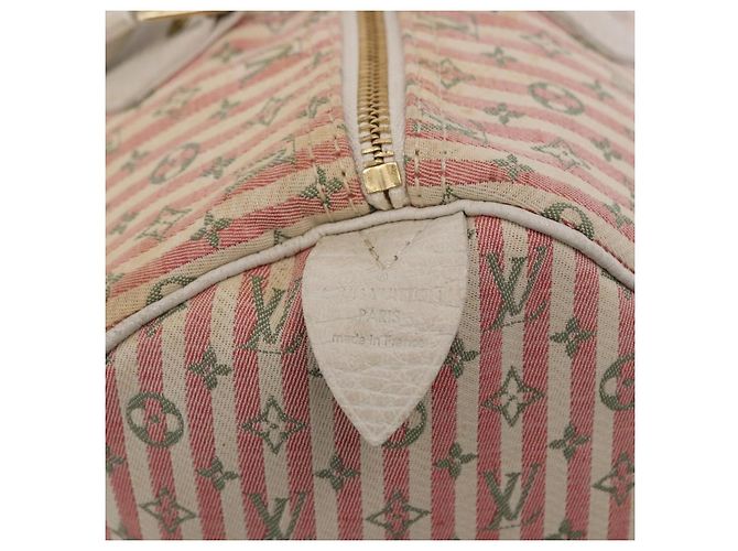 Borsa a mano LOUIS VUITTON Mini Lin Croisette Speedy 30 Rosa M95501 LV Auth 200729A - vista 16