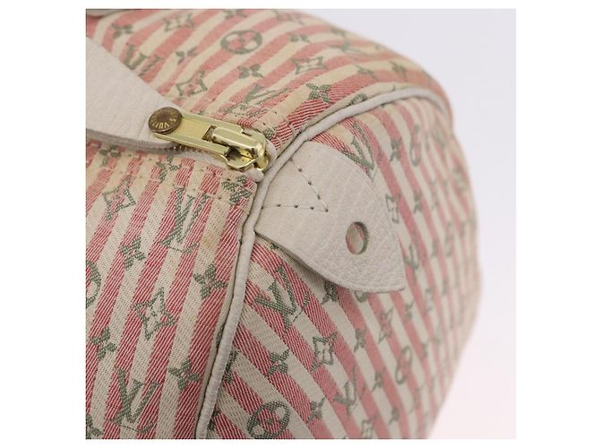 Borsa a mano LOUIS VUITTON Mini Lin Croisette Speedy 30 Rosa M95501 LV Auth 200729A - vista 18