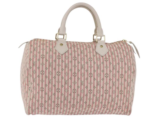 Borsa a mano LOUIS VUITTON Mini Lin Croisette Speedy 30 Rosa M95501 LV Auth 200729A - vista 2