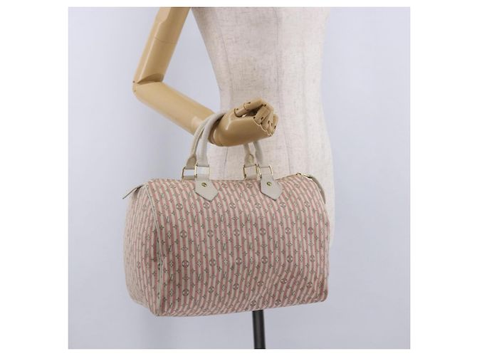Borsa a mano LOUIS VUITTON Mini Lin Croisette Speedy 30 Rosa M95501 LV Auth 200729A - vista 27