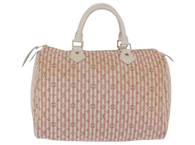 Borsa a mano LOUIS VUITTON Mini Lin Croisette Speedy 30 Rosa M95501 LV Auth 200729A - vista 3
