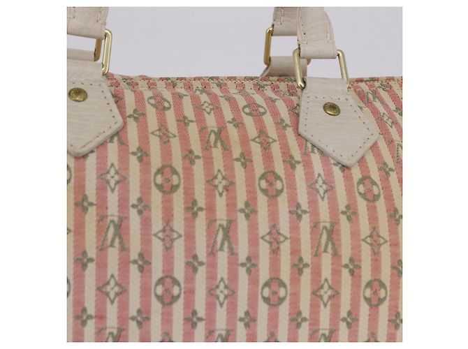 Borsa a mano LOUIS VUITTON Mini Lin Croisette Speedy 30 Rosa M95501 LV Auth 200729A - vista 4