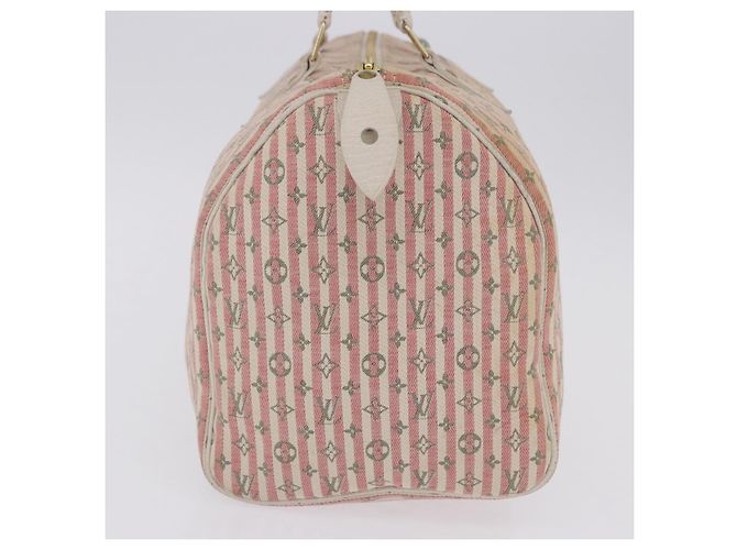 Borsa a mano LOUIS VUITTON Mini Lin Croisette Speedy 30 Rosa M95501 LV Auth 200729A - vista 5