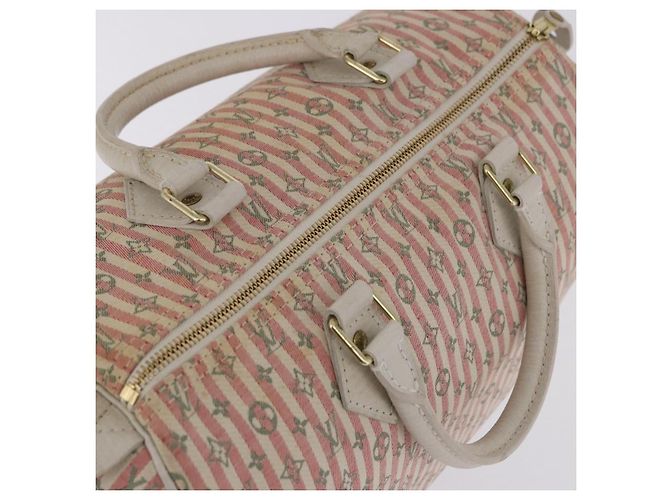 Borsa a mano LOUIS VUITTON Mini Lin Croisette Speedy 30 Rosa M95501 LV Auth 200729A - vista 7