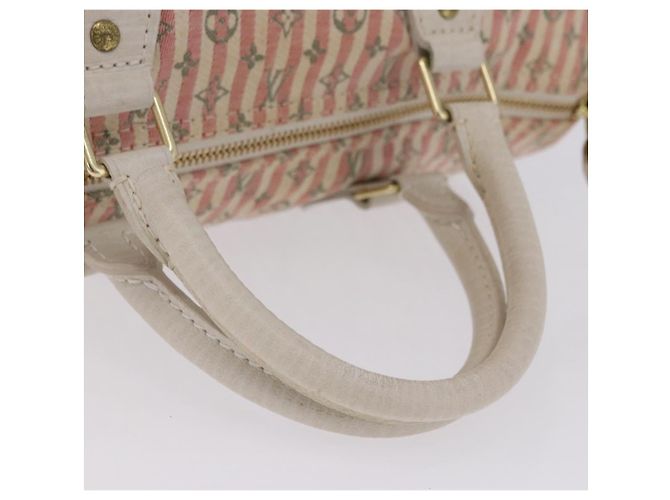 Borsa a mano LOUIS VUITTON Mini Lin Croisette Speedy 30 Rosa M95501 LV Auth 200729A - vista 9