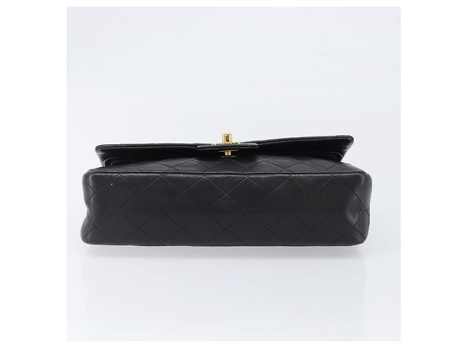 Borsa a tracolla CHANEL Chain Matelasse 25 in pelle d'agnello nera e oro CC Auth 200542SAM Nero D'oro - vista 9