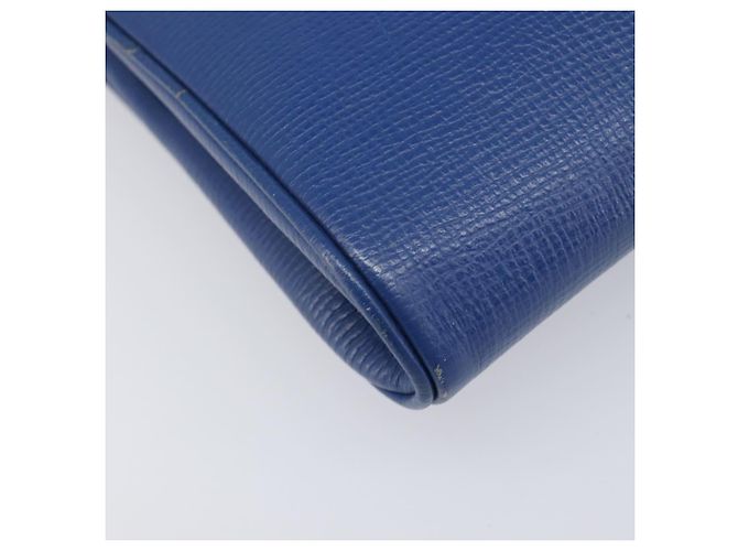 Céline Bolsa de Ombro Circle CELINE em Couro Azul e Ouro Auth 202918A Dourado - vista 13