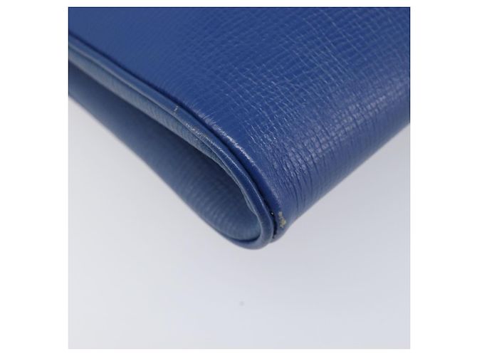 Céline Bolsa de Ombro Circle CELINE em Couro Azul e Ouro Auth 202918A Dourado - vista 15