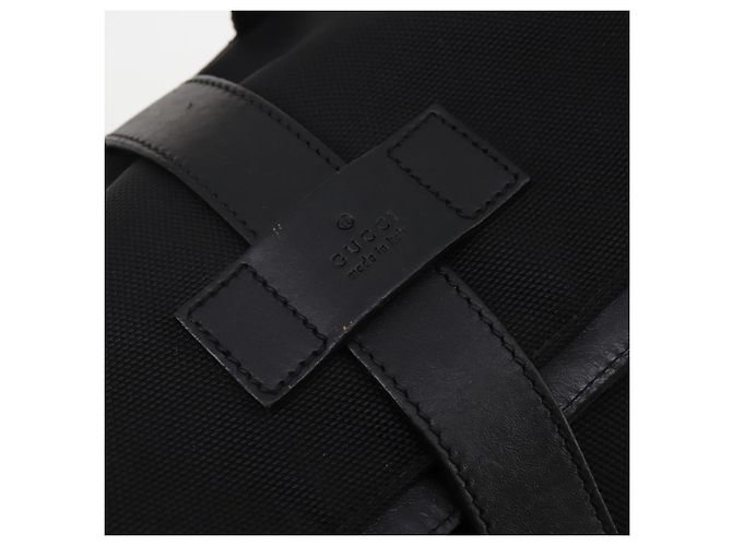Zaino GUCCI Web Sherry Line Canvas Leather Black Silver 337075 Auth hk4063A Nero Argento - vista 16