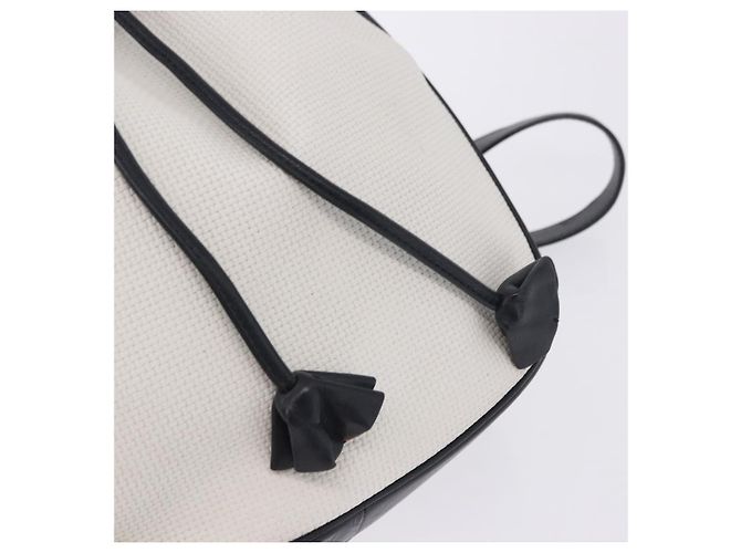 Autre Marque Borsa a tracolla SAINT LAURENT PVC Canvas Navy White Auth 197773 Bianco Blu navy - vista 15