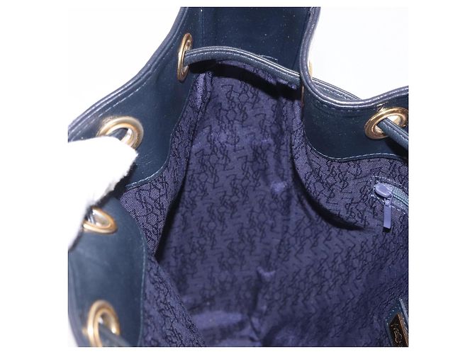 Autre Marque Borsa a tracolla SAINT LAURENT PVC Canvas Navy White Auth 197773 Bianco Blu navy - vista 20