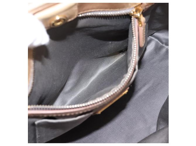 Borsa a mano Miu Miu Vitellolux 2way Beige Gold Auth 202892V D'oro - vista 21