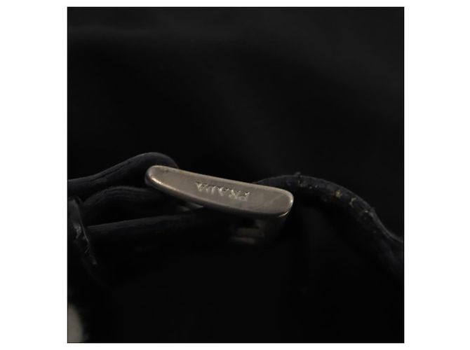 Zaino PRADA Nylon Black Silver Auth 197878 Nero Argento - vista 11